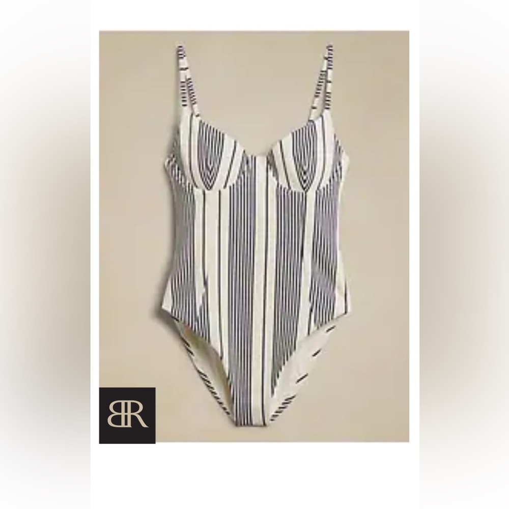 Onia for Banana Republic navy pique swim suit
